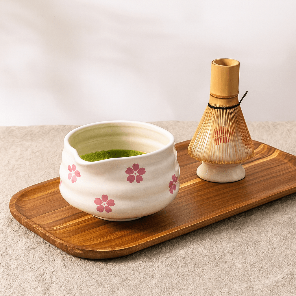 TH® | Kit matcha 5 pièces fleurs de cerisier bol 460ml et accessoires 5 pièces