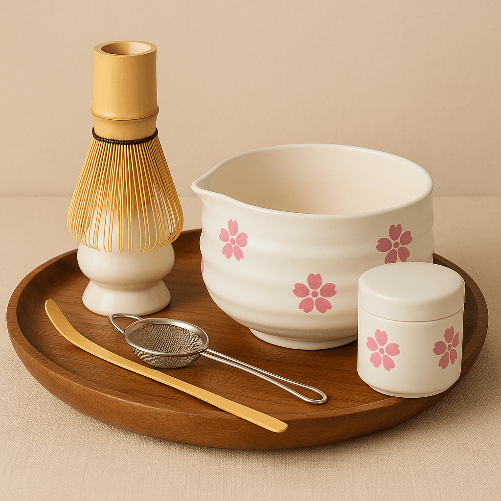 TH® | Kit matcha 5 pièces fleurs de cerisier bol 460ml et accessoires 5 pièces
