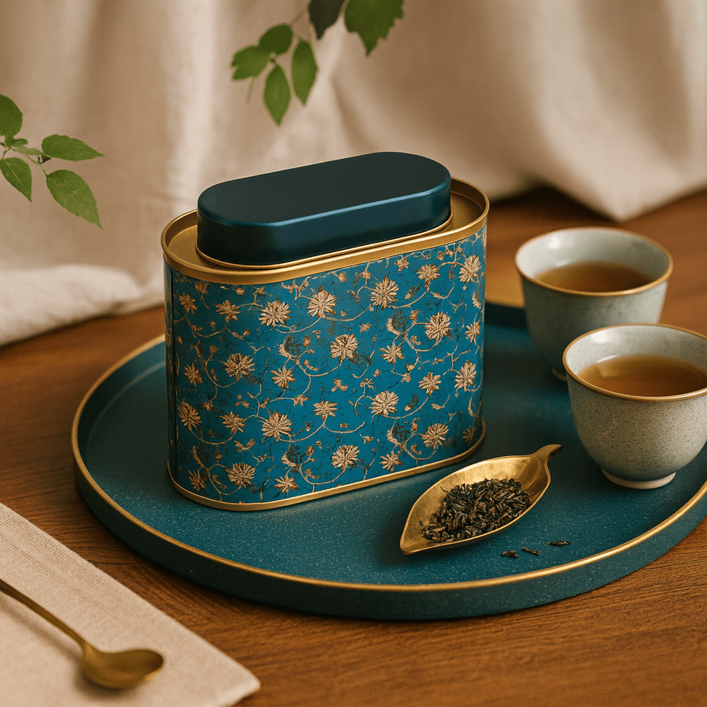 Théièrea | Boite à thé étanche en fer motifs floraux