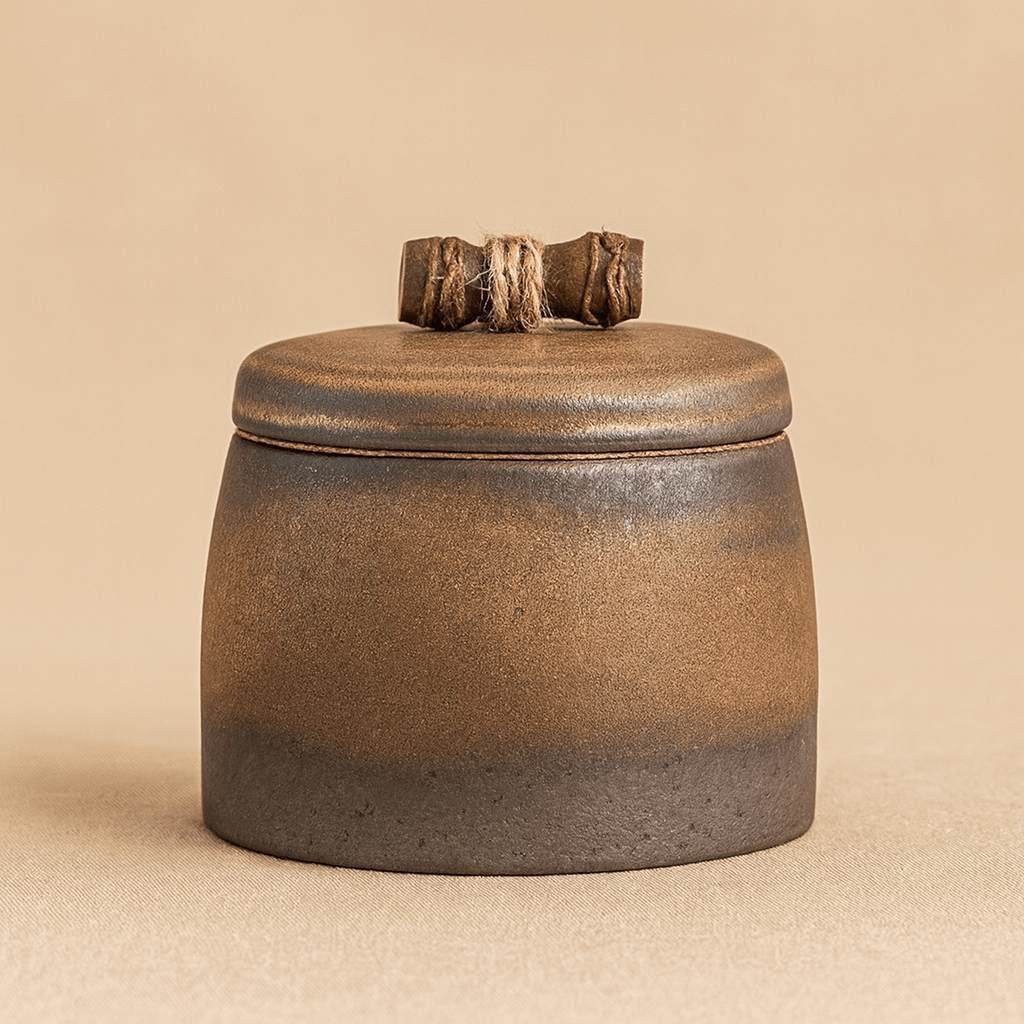 Théièrea | Boîte à thé japonaise minimaliste en céramique texturée 3