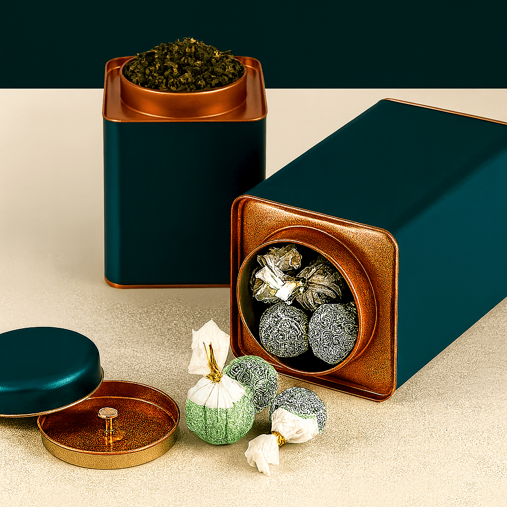 Théièrea | Boîte à thé métal design classique grande capacité 1L