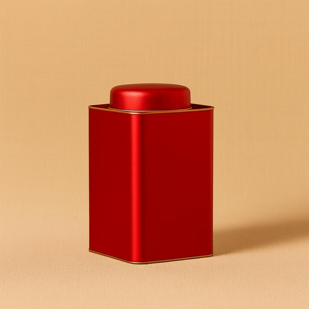 Théièrea | Boîte à thé métal design classique grande capacité 1L Rouge