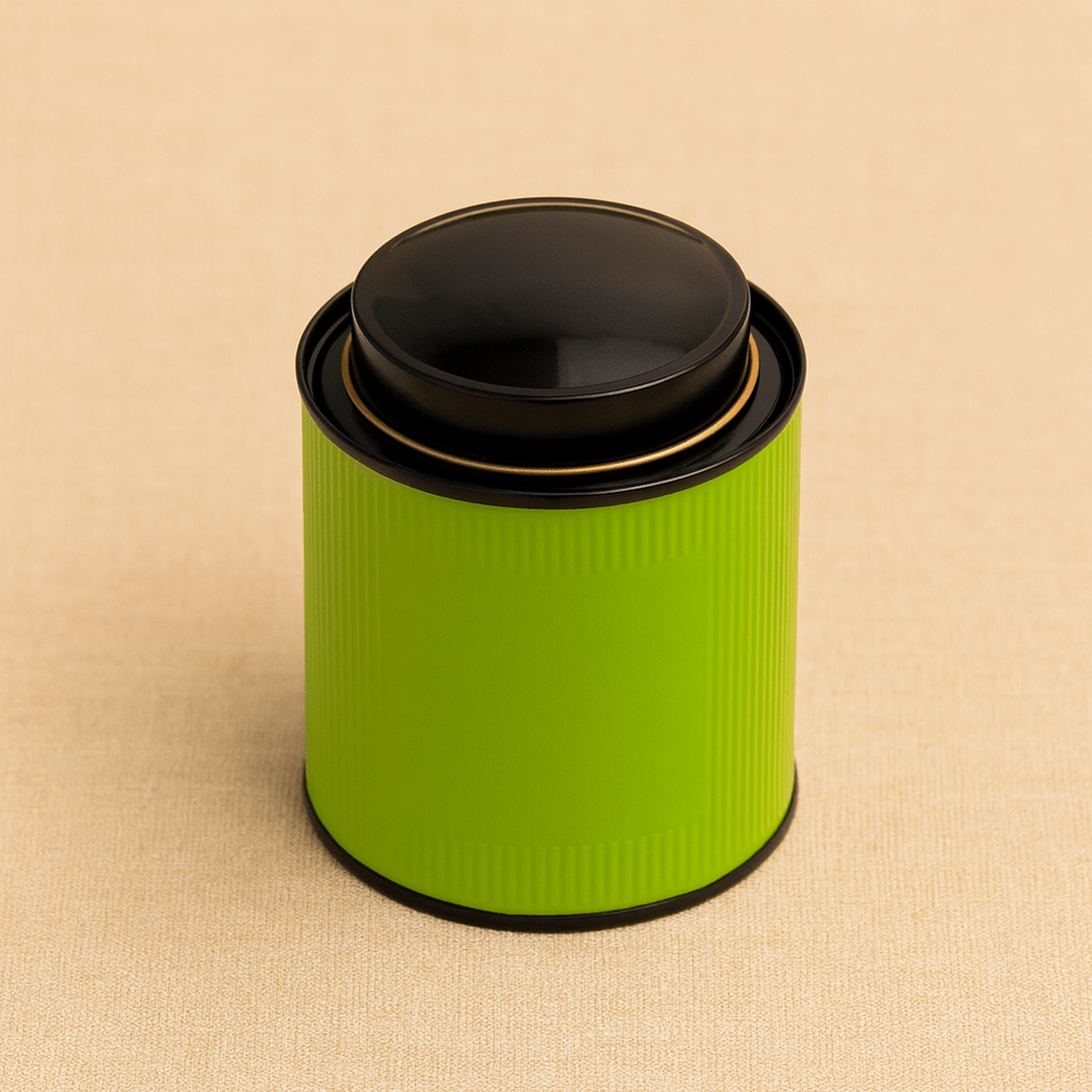 Théièrea | Boîte à thé métallique étanche avec double couvercle Vert