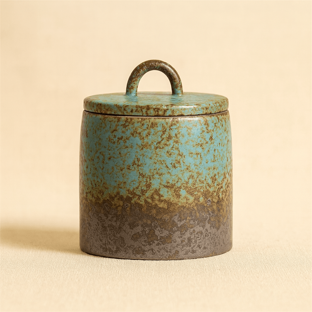 Théièrea | Boite à thé vintage design japonais émaillé 350ml Bleu