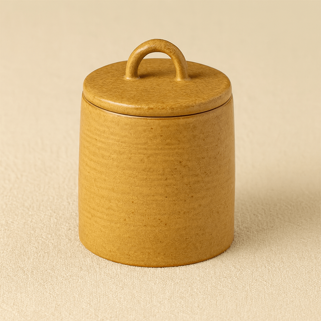 Théièrea | Boite à thé vintage design japonais émaillé 350ml Jaune