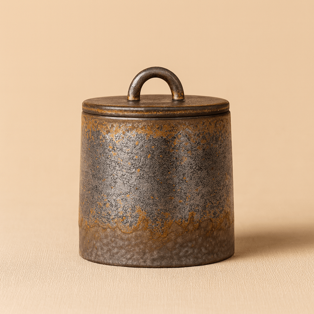 Théièrea | Boite à thé vintage design japonais émaillé 350ml Noir 2