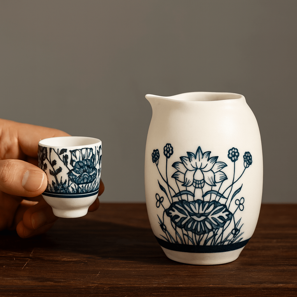 Théièrea® | Coffret 8 tasses à thé japonaises en céramique 35ml 8 tasses