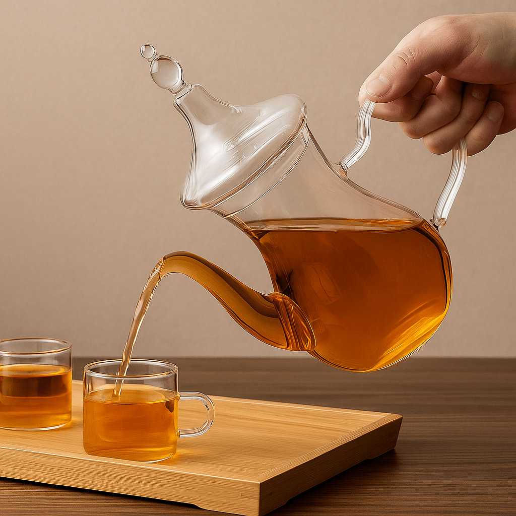 Théièrea | Dahlia — Théière marocaine en verre borosilicate 1L 1000 ml