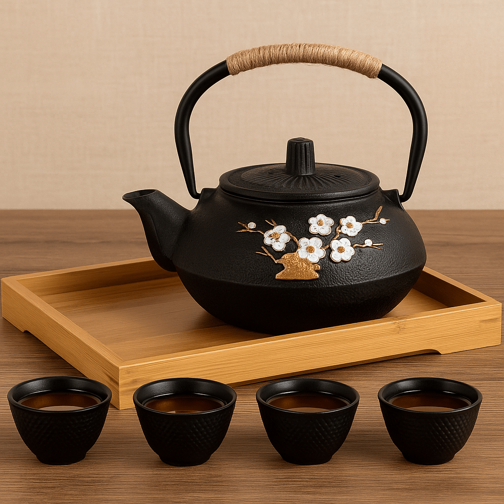 Théièrea | Haiku — Théière en fonte fleurie style japonais