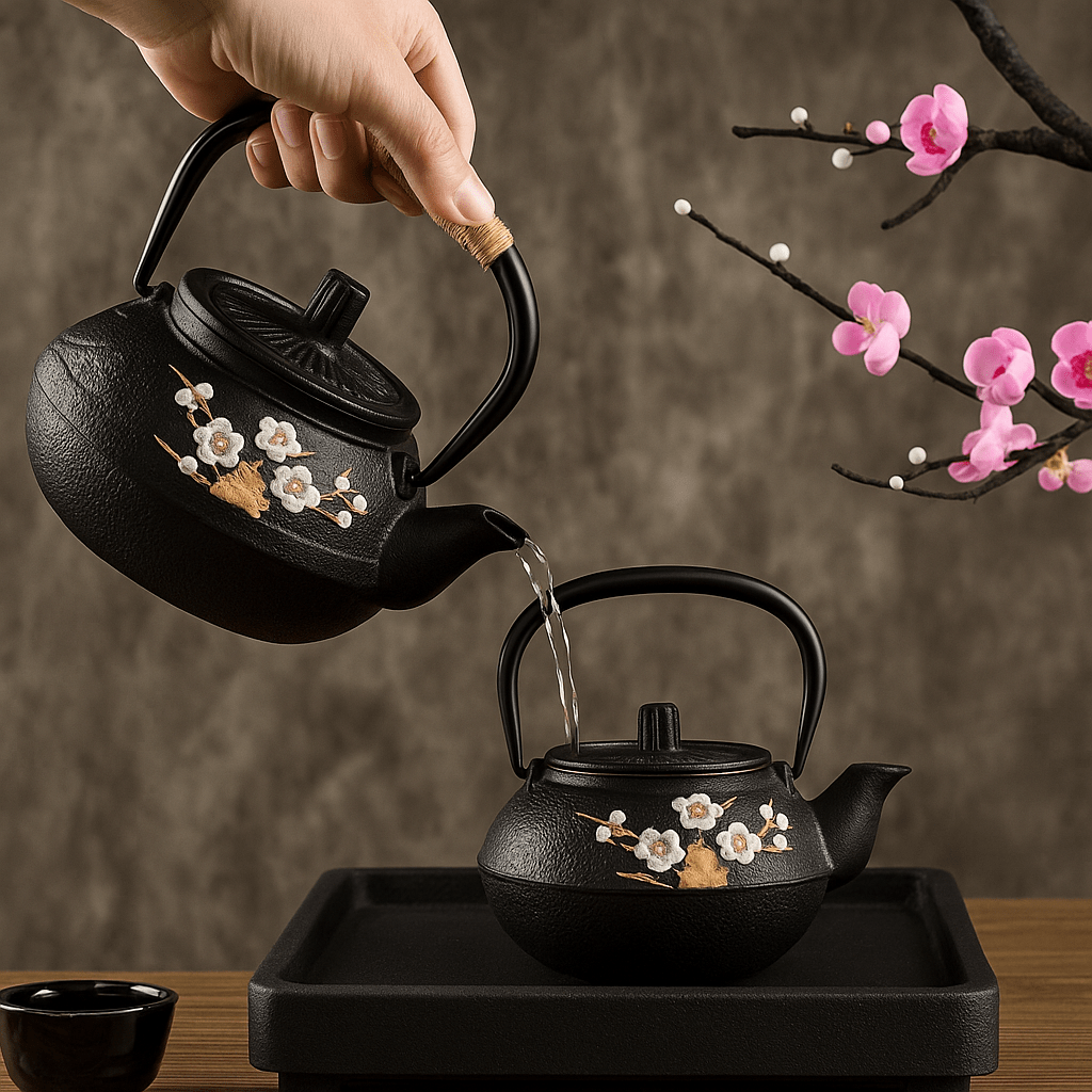 Théièrea | Haiku — Théière en fonte fleurie style japonais