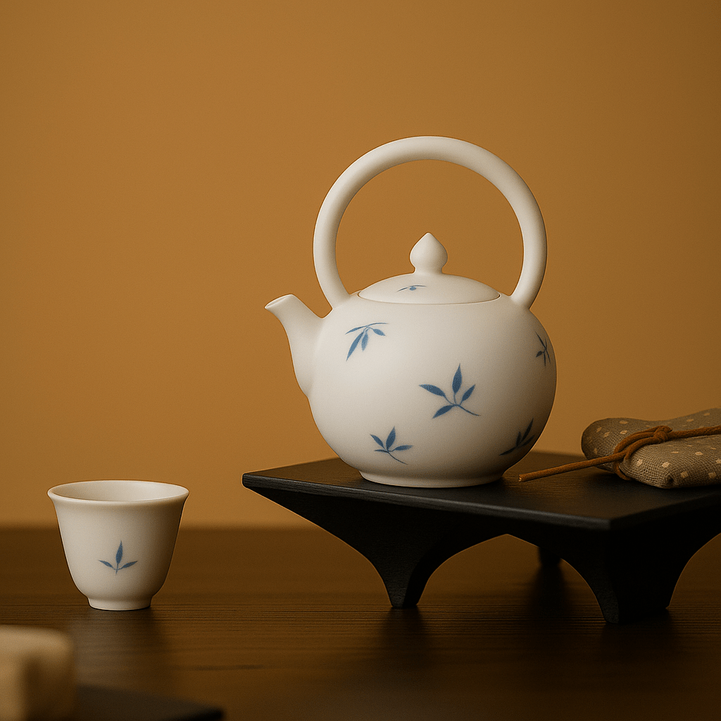 Théièrea | Haiku — Théière japonaise décorée à la main 210ml Blanc