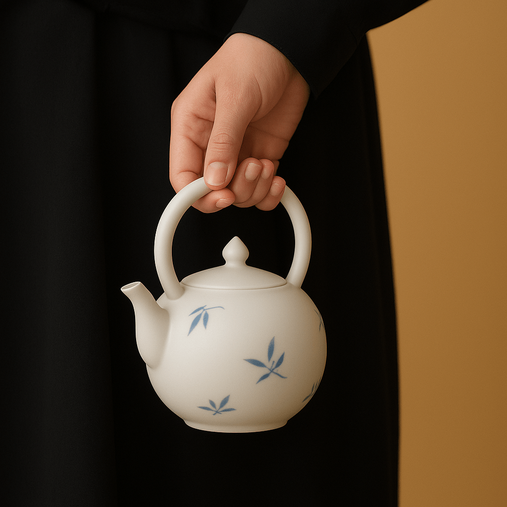 Théièrea | Haiku — Théière japonaise décorée à la main 210ml Blanc