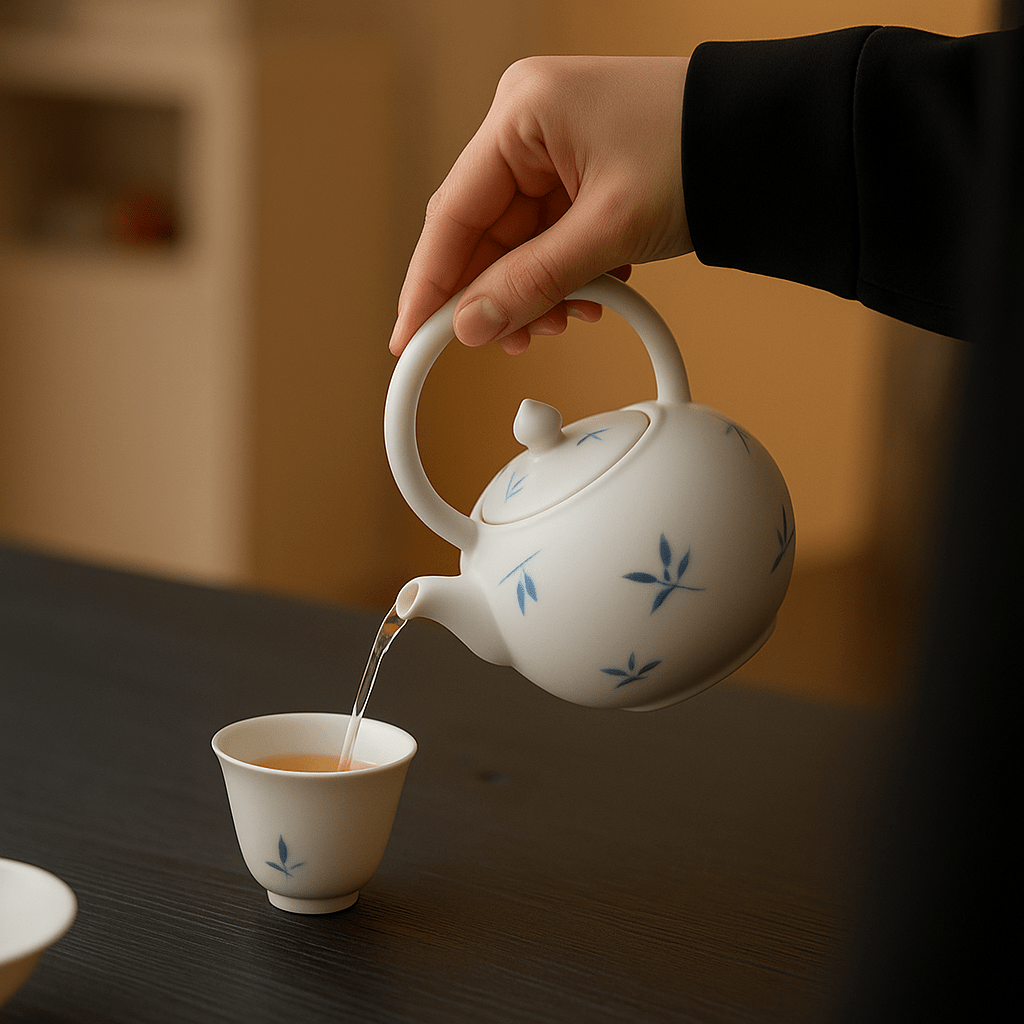 Théièrea | Haiku — Théière japonaise décorée à la main 210ml Blanc