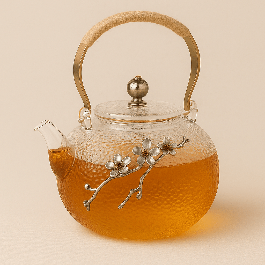 Théièrea | Hanami — Théière chinoise fleurie en verre 900ml 900 ml