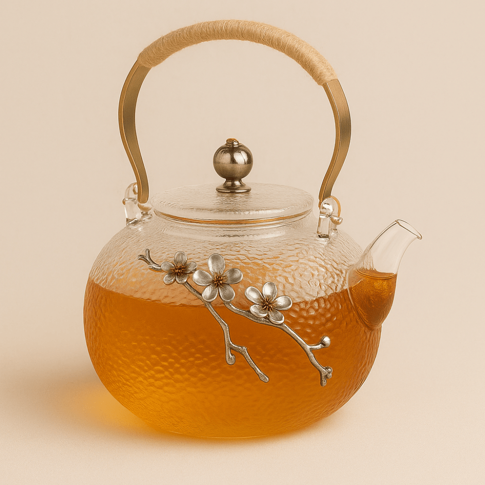Théièrea | Hanami — Théière chinoise fleurie en verre 900ml 900 ml