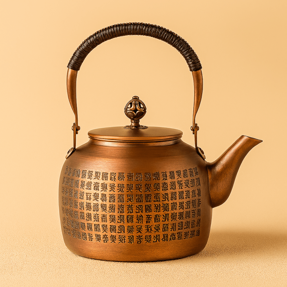 Théièrea | Hanlu — Théière chinoise en cuivre poli 1500ml 1