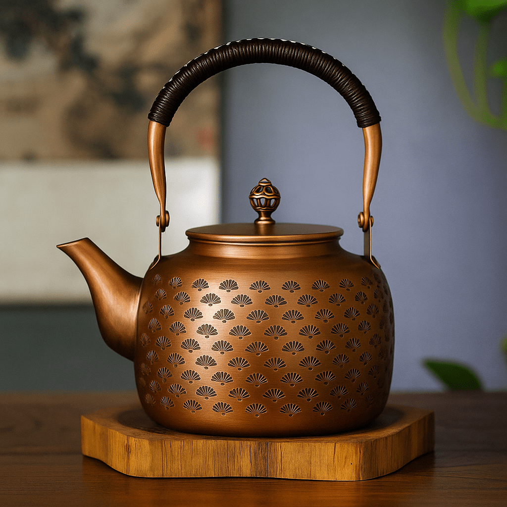 Théièrea | Hanlu — Théière chinoise en cuivre poli 1500ml