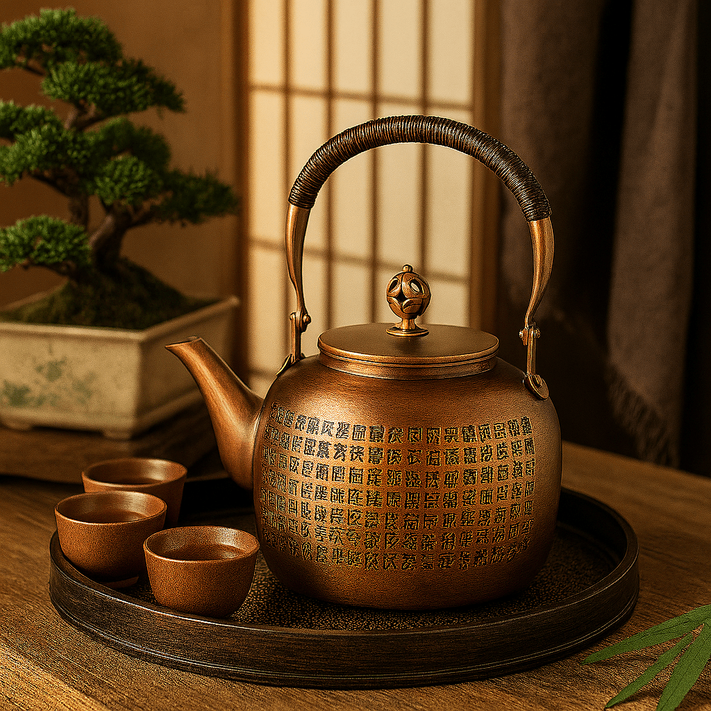 Théièrea | Hanlu — Théière chinoise en cuivre poli 1500ml