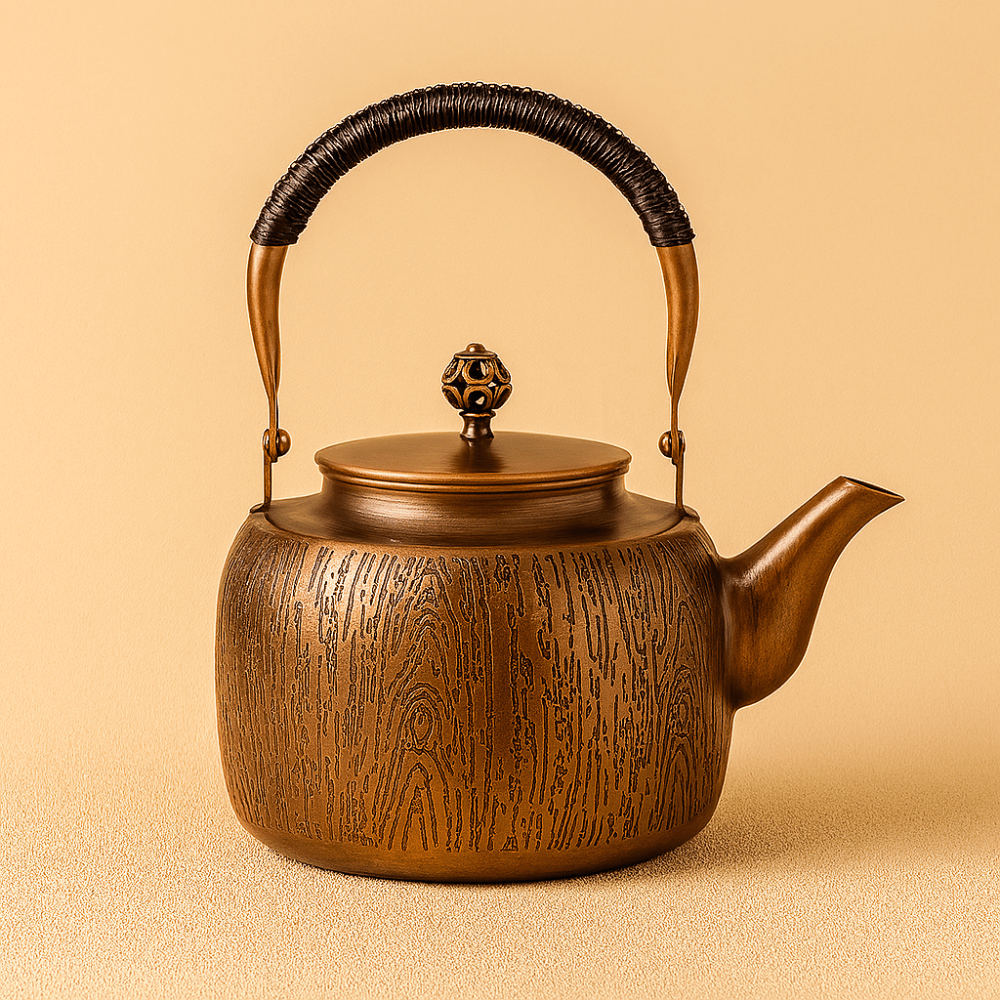 Théièrea | Hanlu — Théière chinoise en cuivre poli 1500ml 2