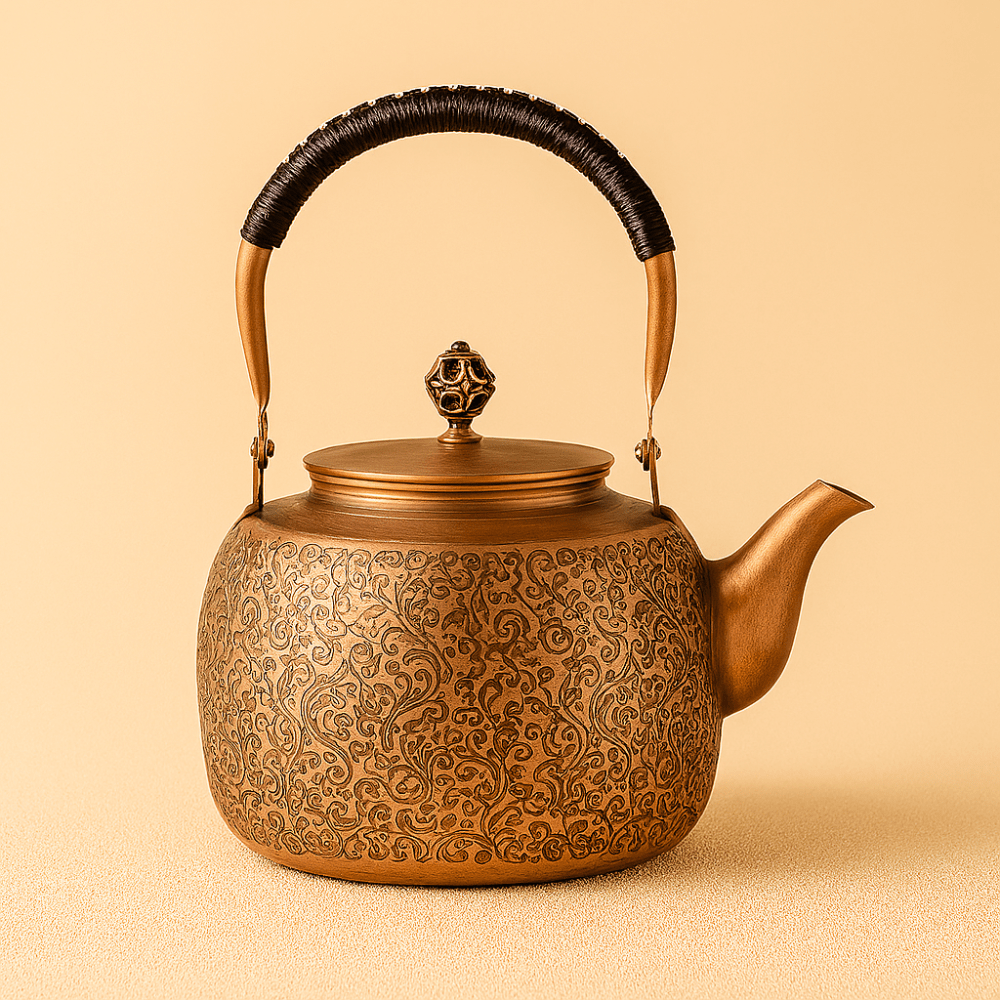 Théièrea | Hanlu — Théière chinoise en cuivre poli 1500ml 3