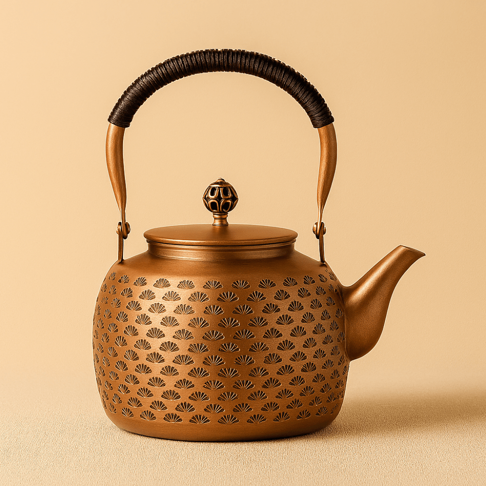 Théièrea | Hanlu — Théière chinoise en cuivre poli 1500ml 4