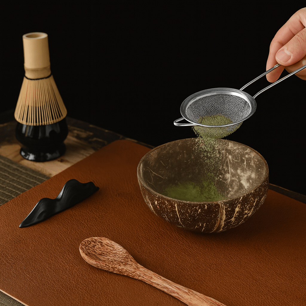 Théièrea | Kit matcha bol noix de coco et fouet bambou 5 pièces