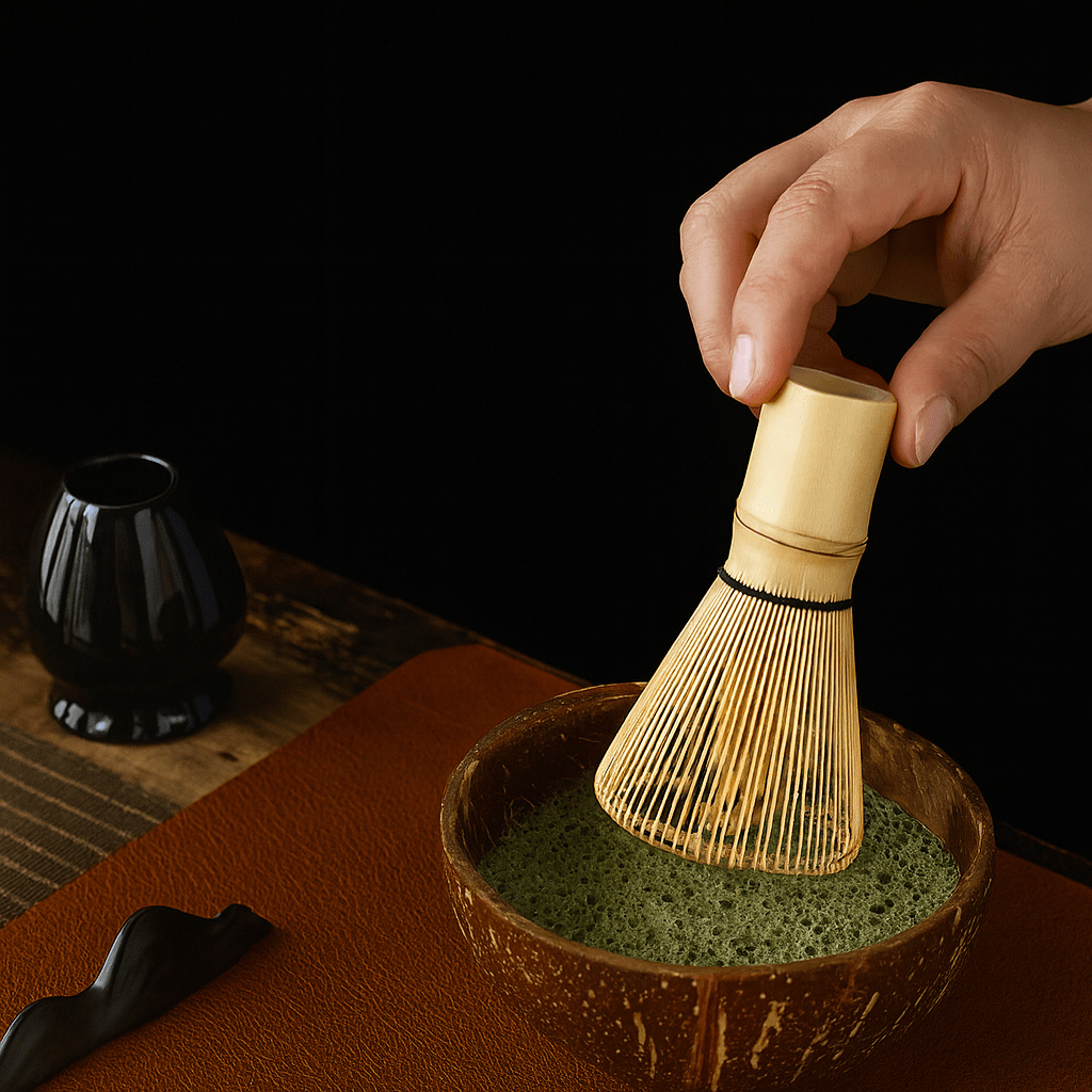 Théièrea | Kit matcha bol noix de coco et fouet bambou 5 pièces
