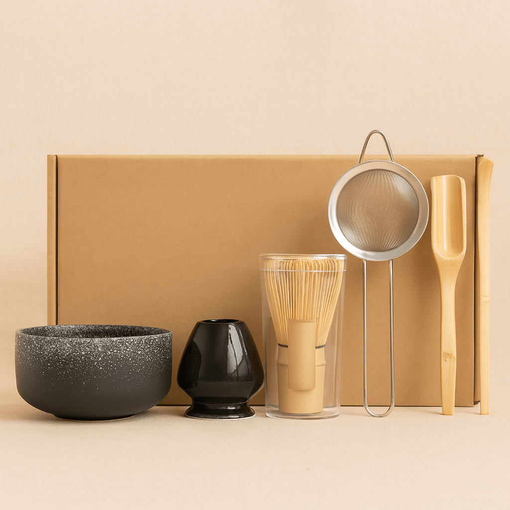 Théièrea | Kit matcha cérémonie japonaise 6 pièces avec bol et tamis