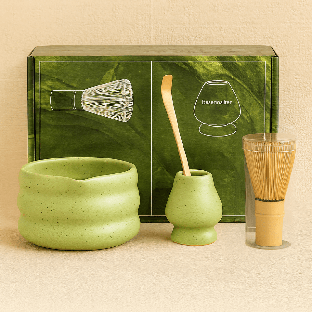 Théièrea | Kit matcha premium avec chasen chashaku bol Vert