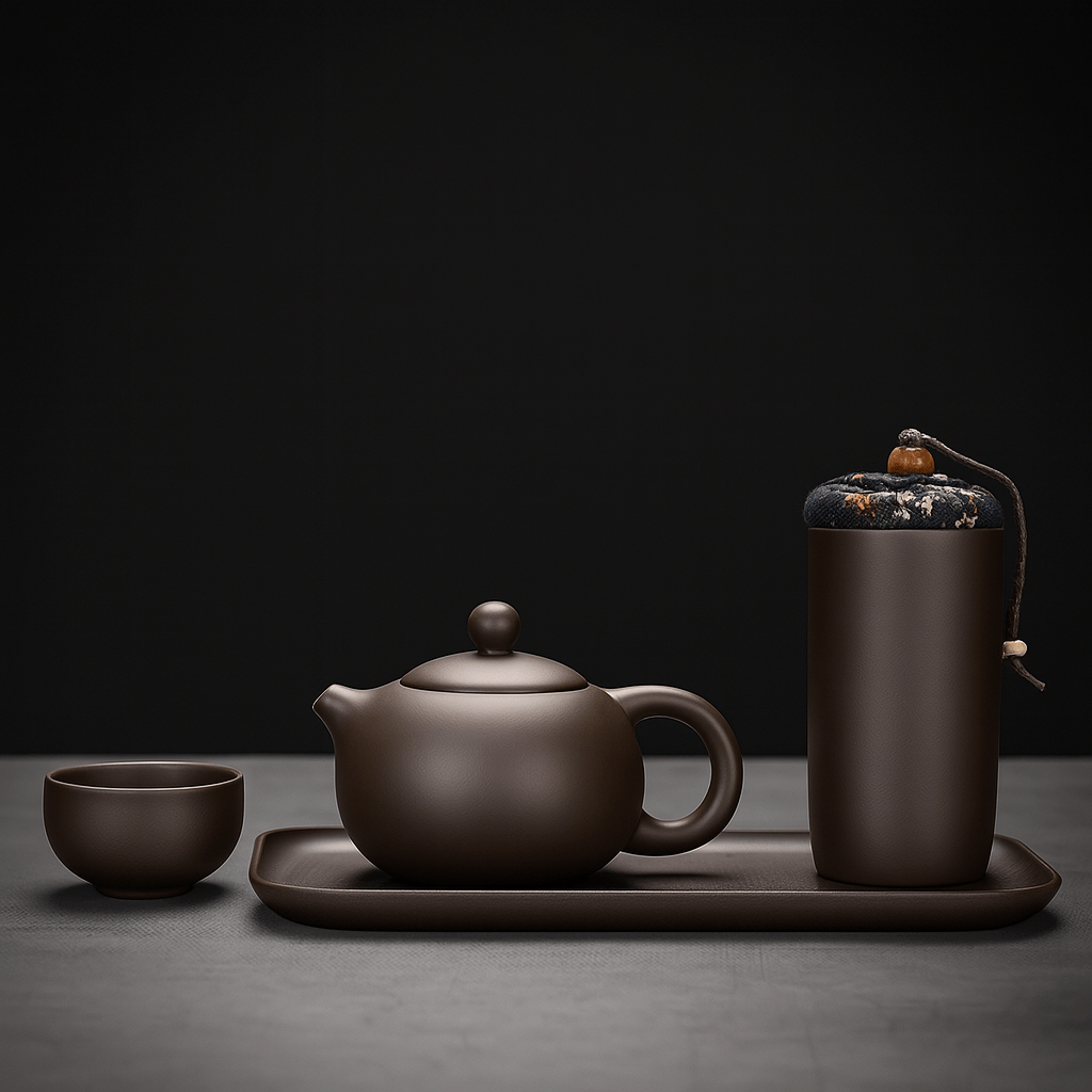 Théièrea | Luyin — Service à thé chinois portable en porcelaine 130ml Six pièces
