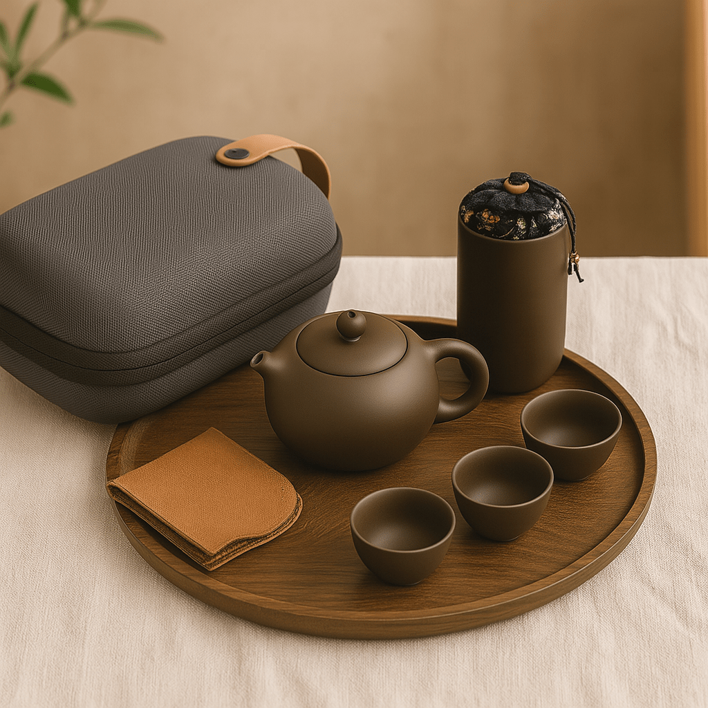 Théièrea | Luyin — Service à thé chinois portable en porcelaine 130ml Six pièces