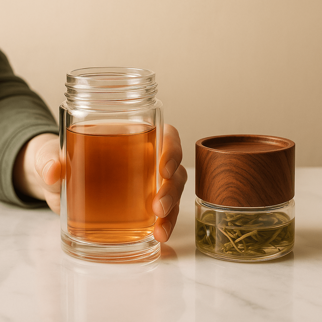 Théièrea | Nomaya — Théière isotherme en verre portable 230ml