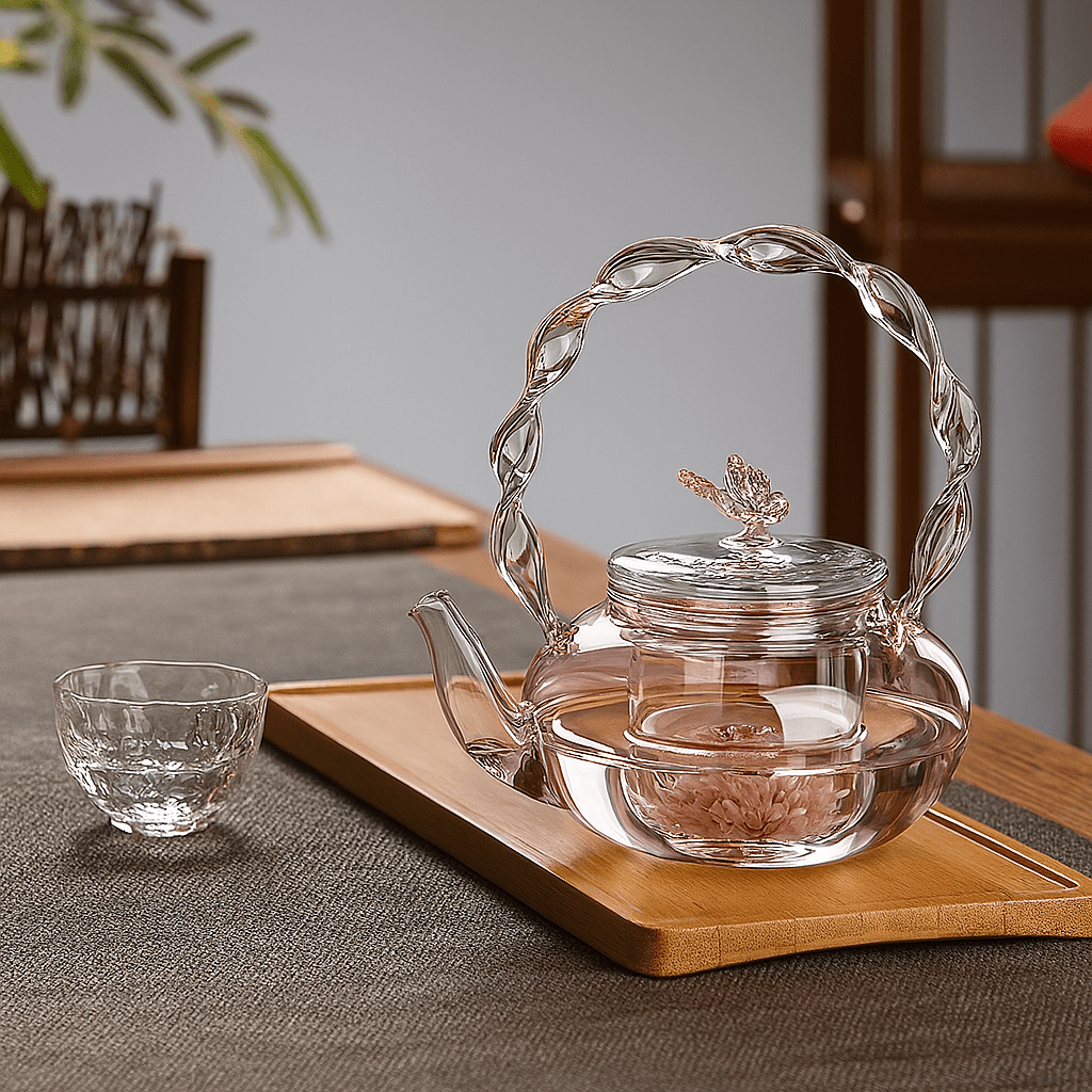 Théièrea | Papilline — Théière en verre à anse torsadée 700ml 700 ml
