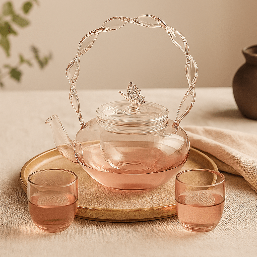 Théièrea | Papilline — Théière en verre à anse torsadée 700ml 700 ml
