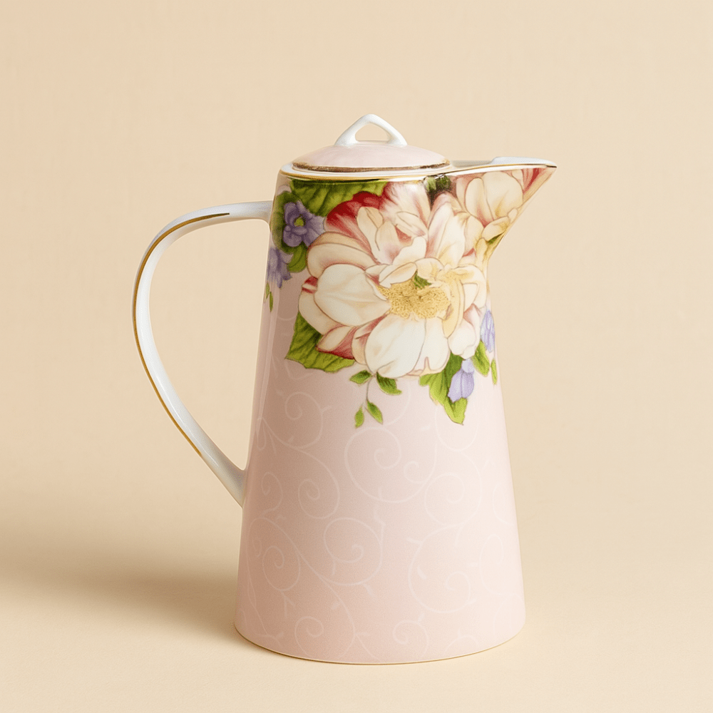 Théièrea | Primrose — Théière anglaise en porcelaine fleurie 1000ml Rose