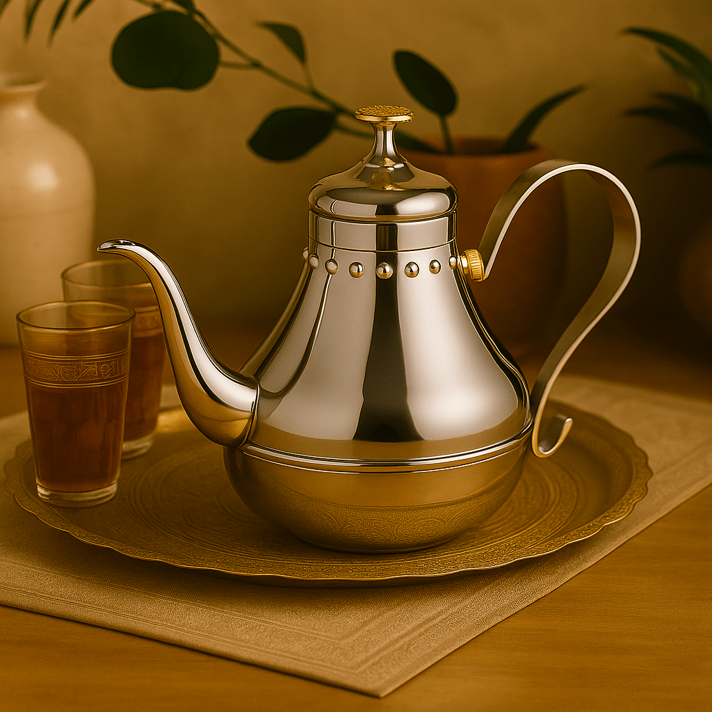 Théièrea | Rahala — Théière marocaine argentée avec filtre infuseur