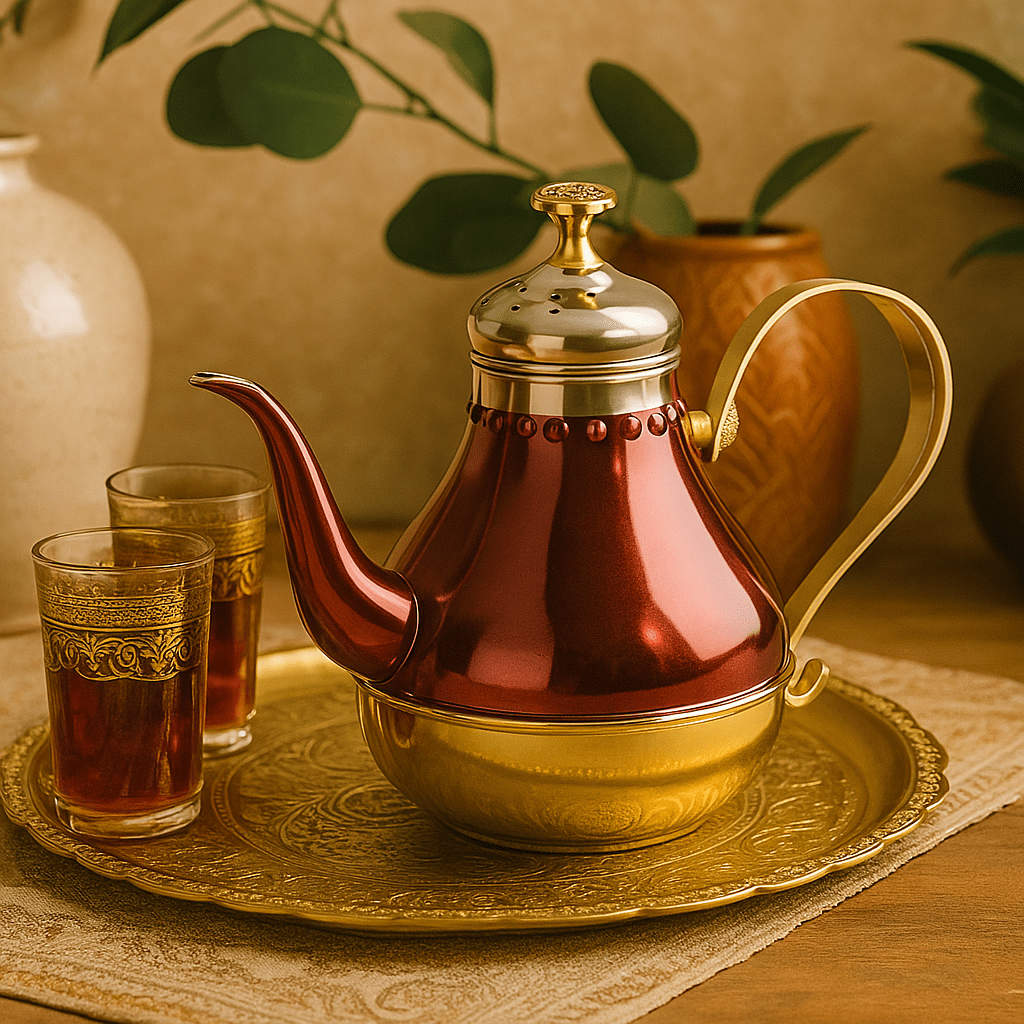 Théièrea | Rahala — Théière marocaine écarlate avec filtre infuseur