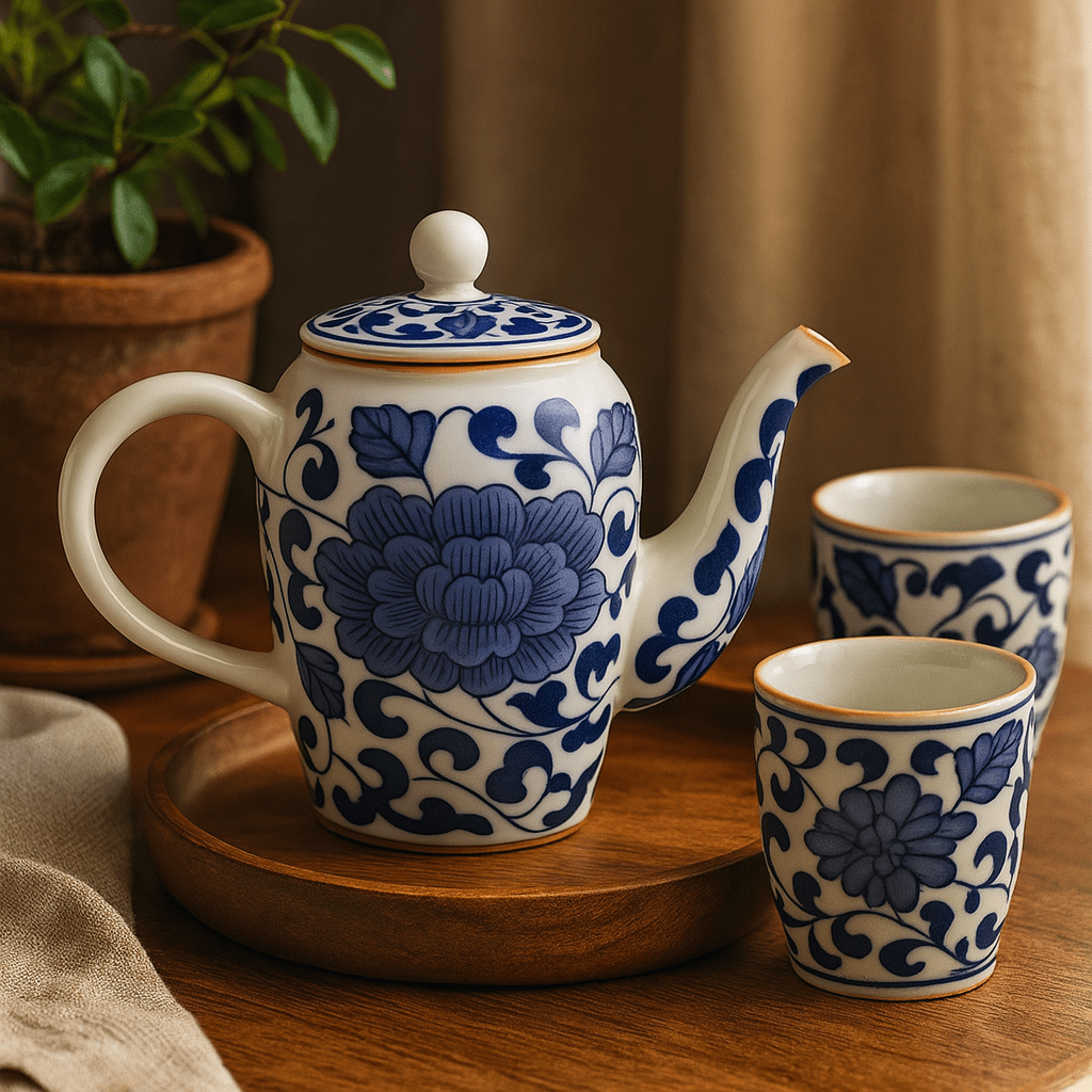 Théièrea | Seika — Théière japonaise en porcelaine fleurie 130ml 130 ml