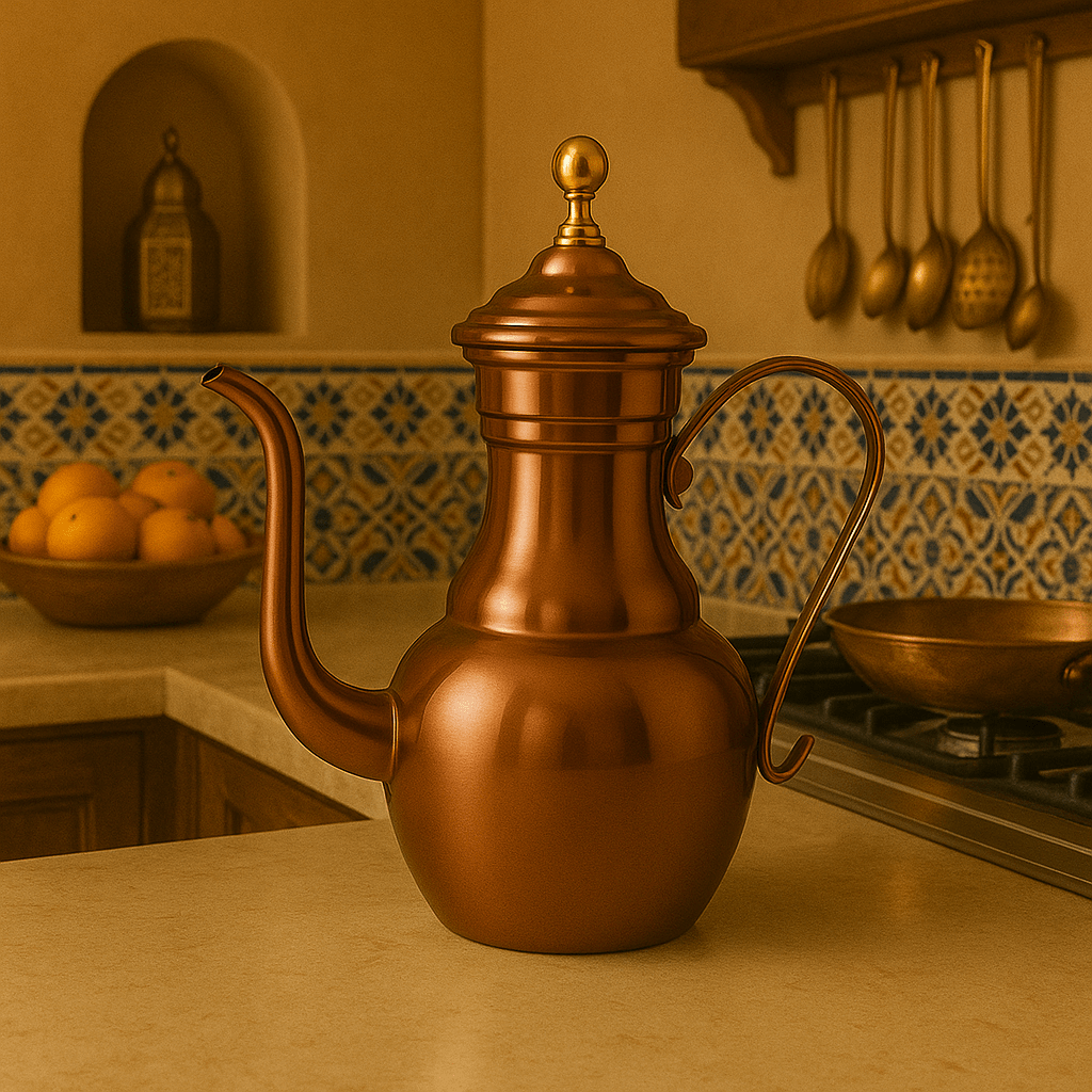 Théièrea | Sultan — Théière marocaine bronze en acier inoxydable