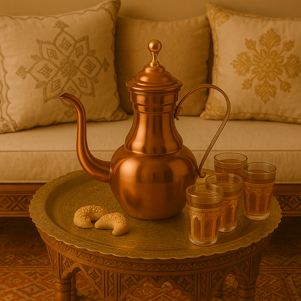 Théièrea | Sultan — Théière marocaine bronze en acier inoxydable