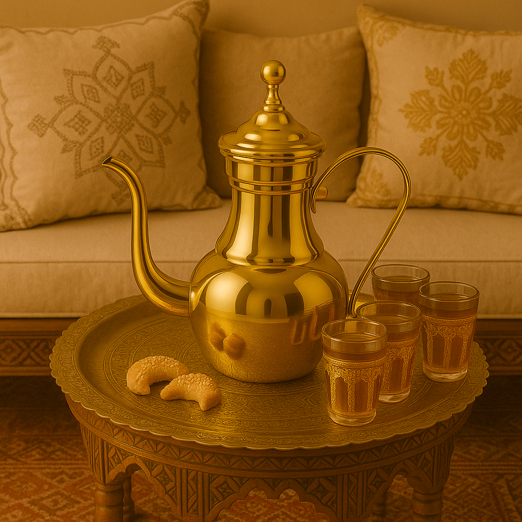 Théièrea | Sultan — Théière marocaine dorée en acier inoxydable