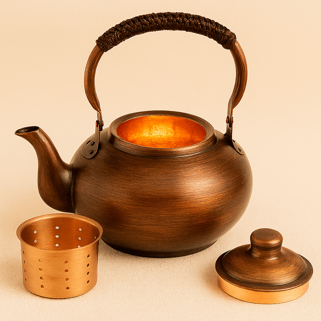 Théièrea | Xuantong — Théière chinoise vintage en cuivre 1200ml 1200 ml