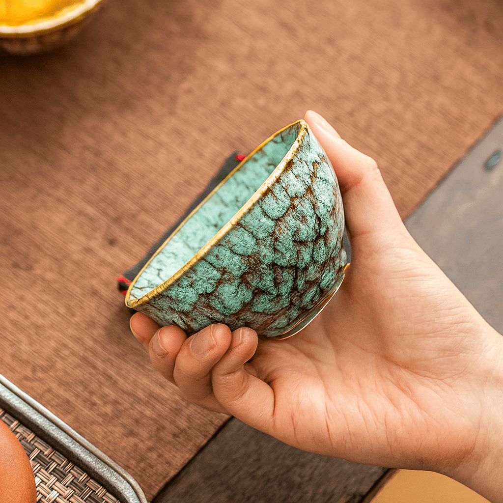 TH® | Coffret 5 pièces tasses à thé Kung Fu en céramique artisanale 5 pièces