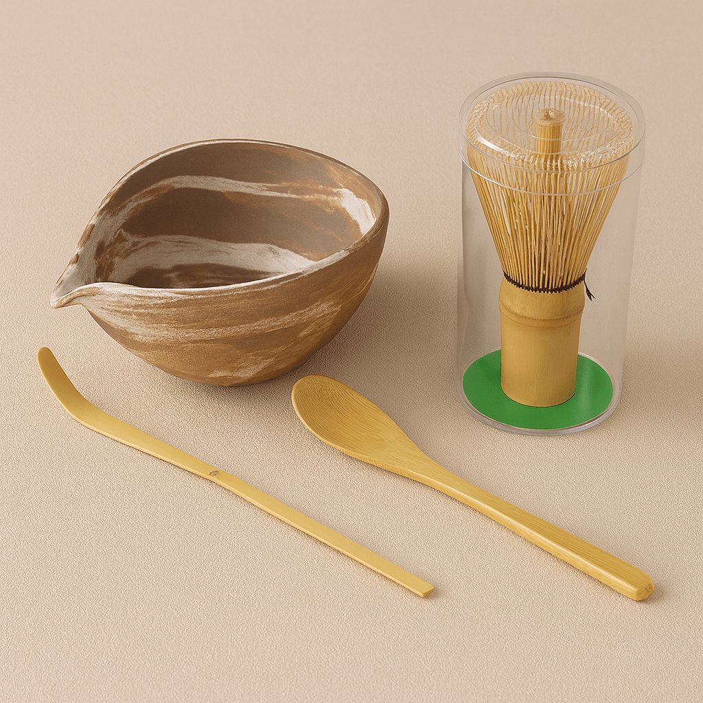 TH® | Kit matcha japonais bol goutte en céramique et fouet bambou 1