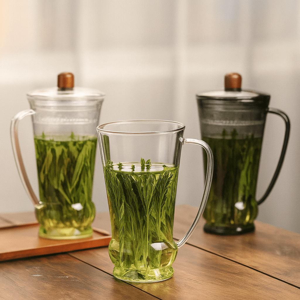 TH® | Tasse à thé en verre 400 ml silhouette fine avec filtre intégré