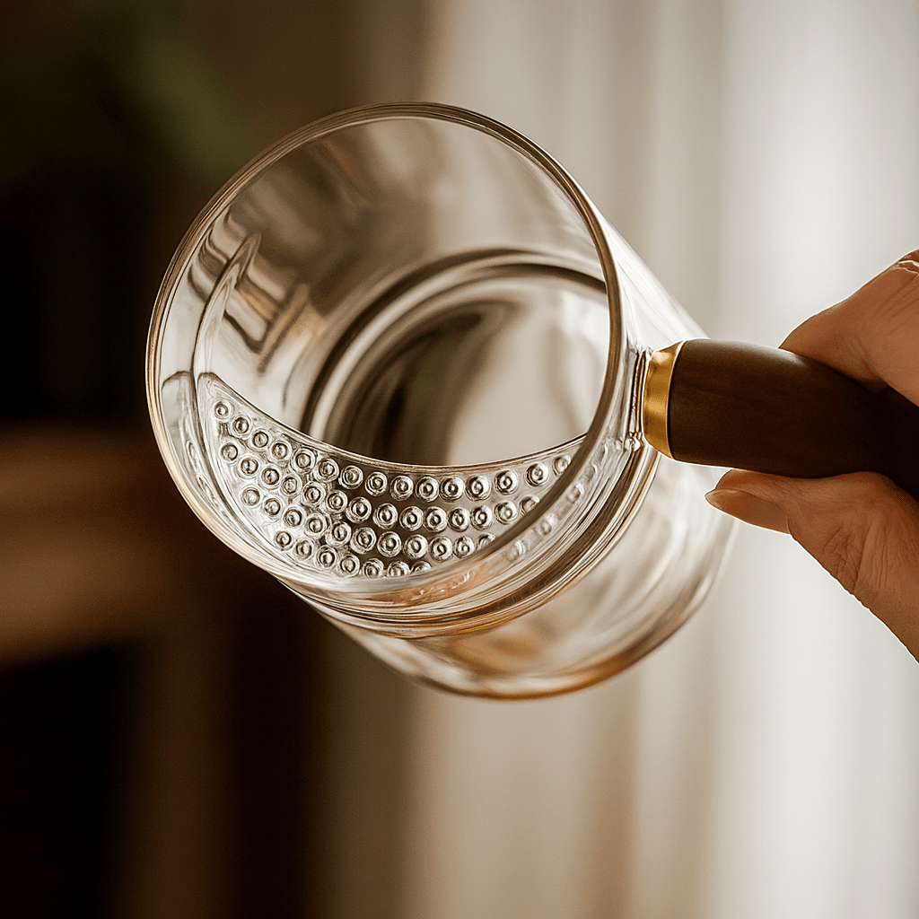 TH® | Tasse à thé en verre 450 ml avec poignée bois et filtre intégré 450 ml