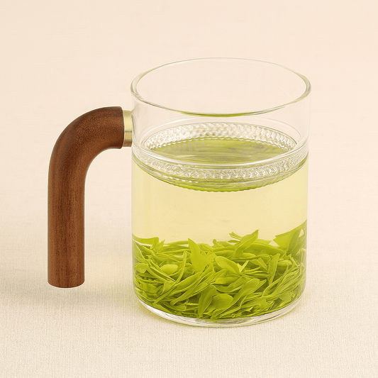 TH® | Tasse à thé en verre 450 ml avec poignée bois et filtre intégré 450 ml