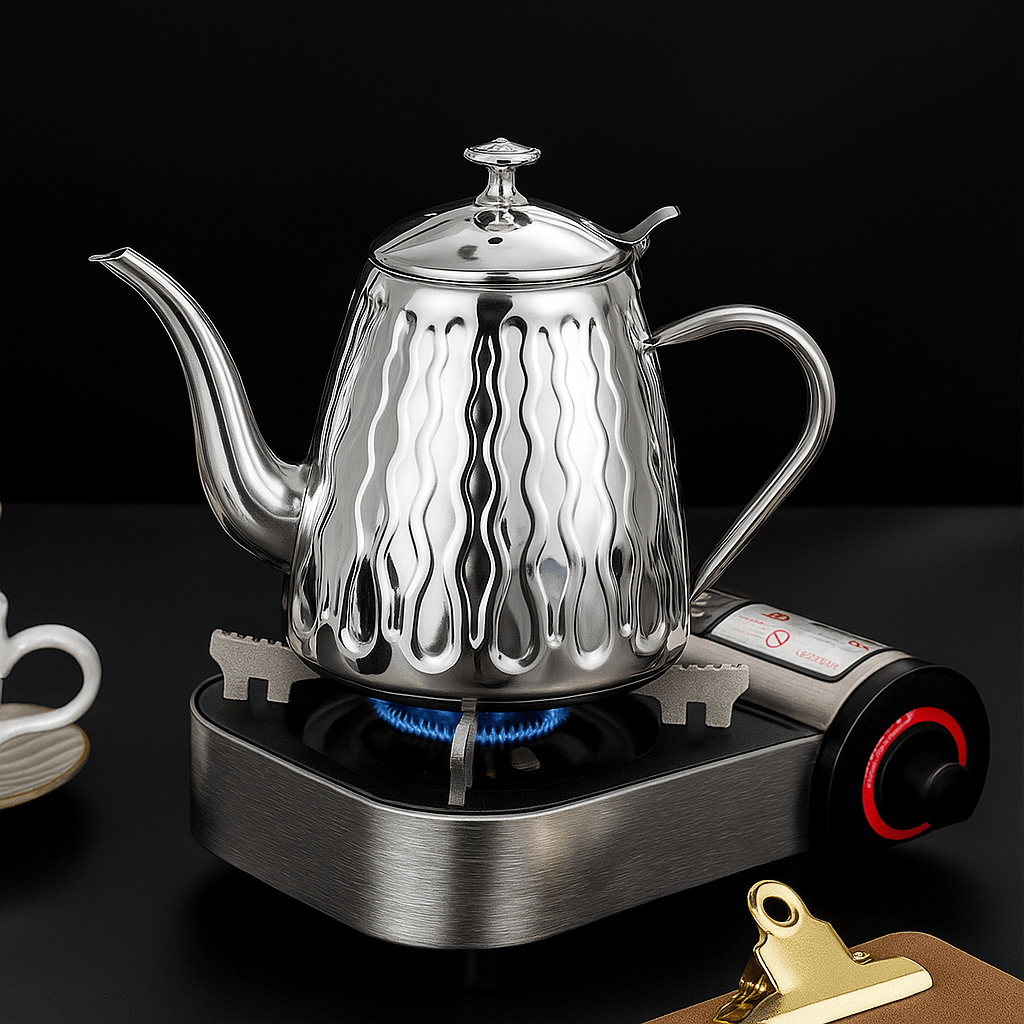 Théièrea | Amwaj — Théière marocaine en acier inoxydable avec filtre infuseur