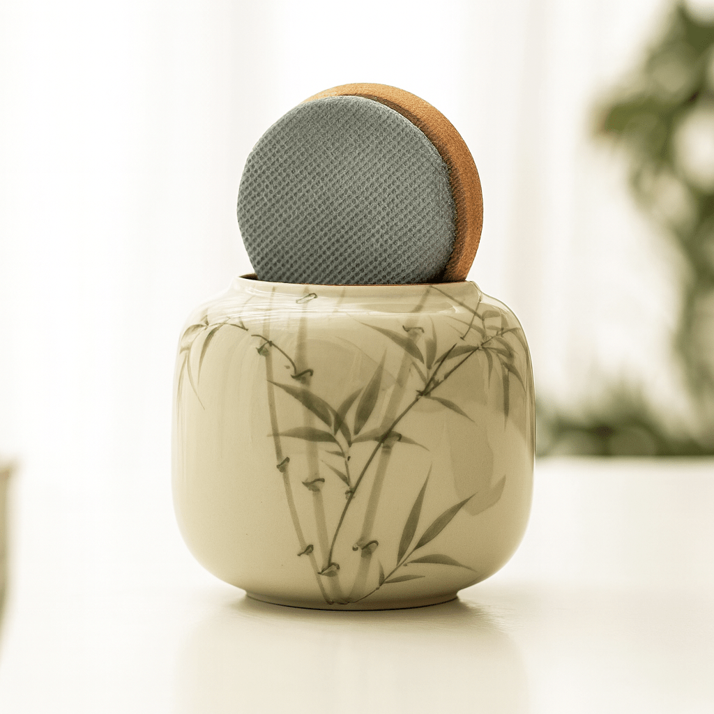 Théièrea | Boite à thé céramique bambou couvercle bois 200ml 200 ml