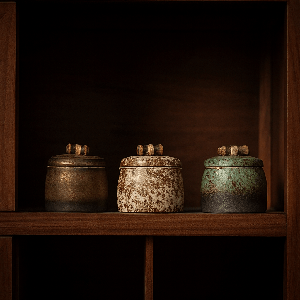 Théièrea | Boîte à thé japonaise minimaliste en céramique texturée